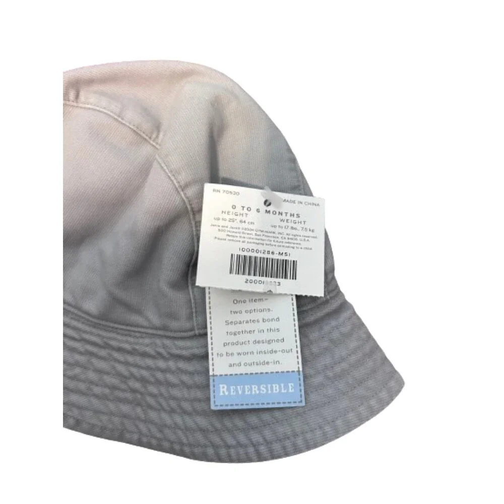 Janie and Jack NWT Reversible Bucket Hat 0-6 Months